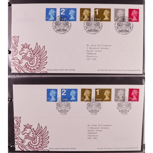 2544 - GB.FIRST DAY COVERS 1967 - 2022 DEFINITIVE COLLECTION in 7 binders with many better. Royal Mail and ... 