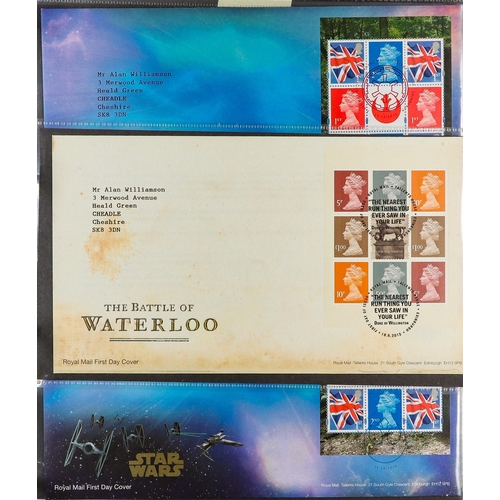 2550 - GB.FIRST DAY COVERS 1969 - 2019 PRESTIGE BOOKLET PANE COLLECTION in seventeen binders. Issued by Roy... 