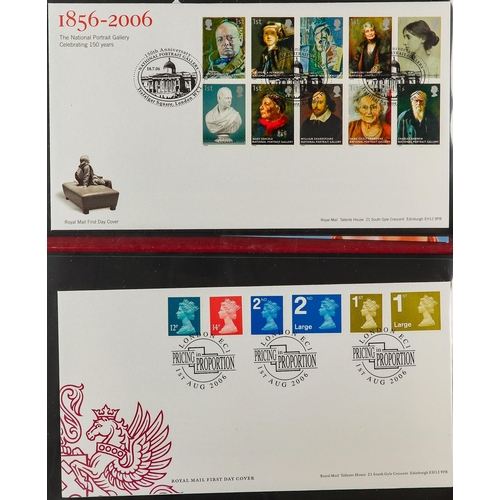 2558 - GB.FIRST DAY COVERS 1971-2006 COMPREHENSIVE COLLECTION in eleven albums, includes commemoratives & d... 