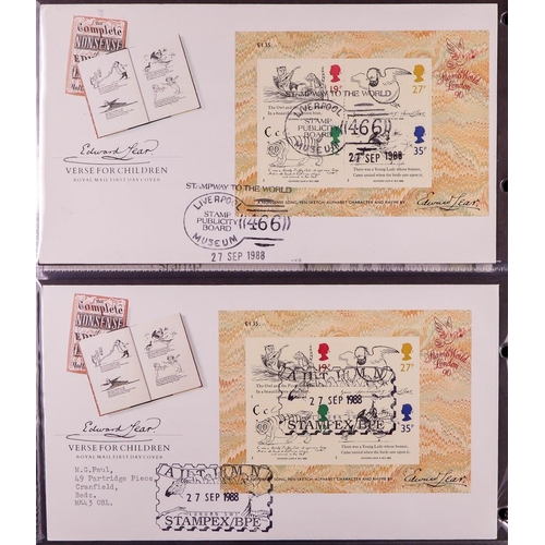 2562 - GB.FIRST DAY COVERS 1978 - 2022 SPECTACULAR MINIATURE SHEET COLLECTION in 29 binders. A rarely encou... 