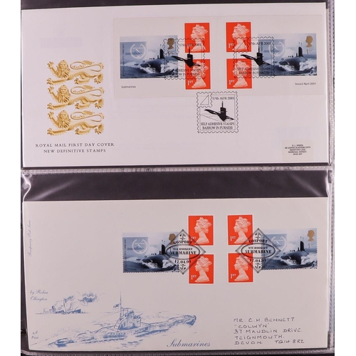 2565 - GB.FIRST DAY COVERS 1994 - 2017 SELF ADHESIVE AND LABEL BOOKLET COLLECTION. Housed in six binders. W... 