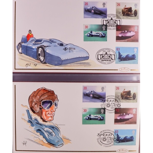 2566 - GB.FIRST DAY COVERS 1998-1999 HAND-PAINTED FIRST DAY COVERS Benham handpainted unaddressed fdc's in ... 