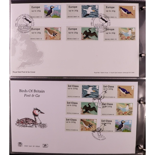 2568 - GB.FIRST DAY COVERS 2009 - 2018 POST & GO COMPREHENSIVE COLLECTION in four binders. All different, m... 