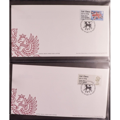 2568 - GB.FIRST DAY COVERS 2009 - 2018 POST & GO COMPREHENSIVE COLLECTION in four binders. All different, m... 