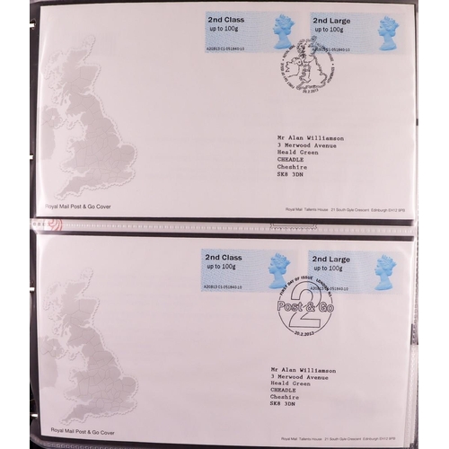 2568 - GB.FIRST DAY COVERS 2009 - 2018 POST & GO COMPREHENSIVE COLLECTION in four binders. All different, m... 