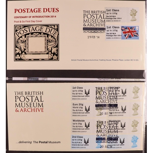 2568 - GB.FIRST DAY COVERS 2009 - 2018 POST & GO COMPREHENSIVE COLLECTION in four binders. All different, m... 