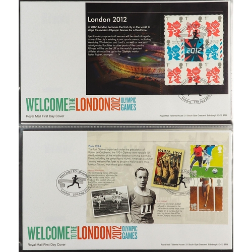 2570 - GB.FIRST DAY COVERS 2012 OLYMPIC AND PARALYMPIC COLLECTION with specialism. Includes the Royal Mail ... 