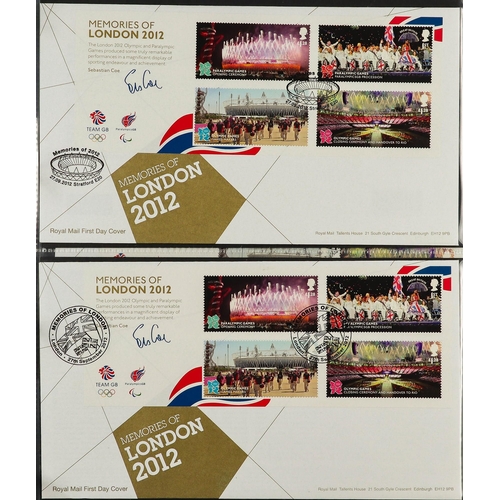 2570 - GB.FIRST DAY COVERS 2012 OLYMPIC AND PARALYMPIC COLLECTION with specialism. Includes the Royal Mail ... 