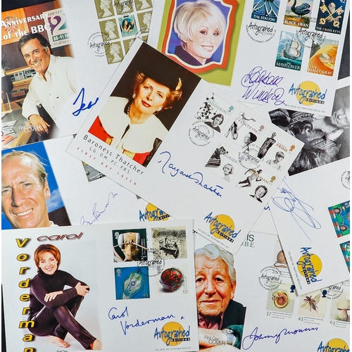 2572 - GB.FIRST DAY COVERS AUTOGRAPHED EDITIONS COLLECTION. A wide range of autographs spanning TV, film, p... 