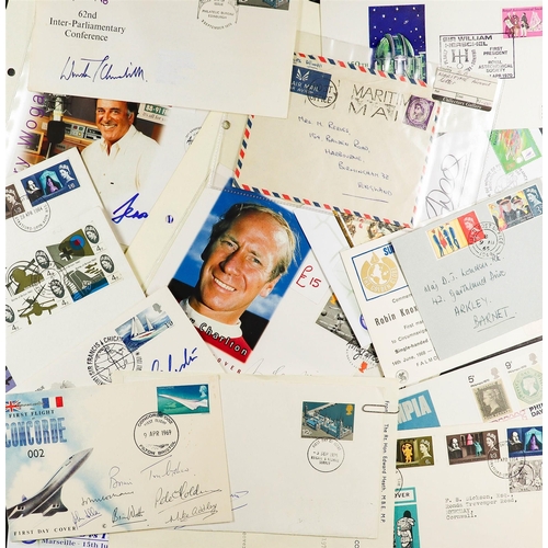 2573 - GB.FIRST DAY COVERS BOX OF COLLECTIONS. Includes various signed covers (48 includes Edward Heath, Wi... 