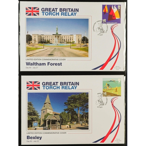 2577 - GB.FIRST DAY COVERS COLLECTIONS IN FOUR BINDERS. Comprises of 2012 Olympic / Paralympic Royal Mail t... 