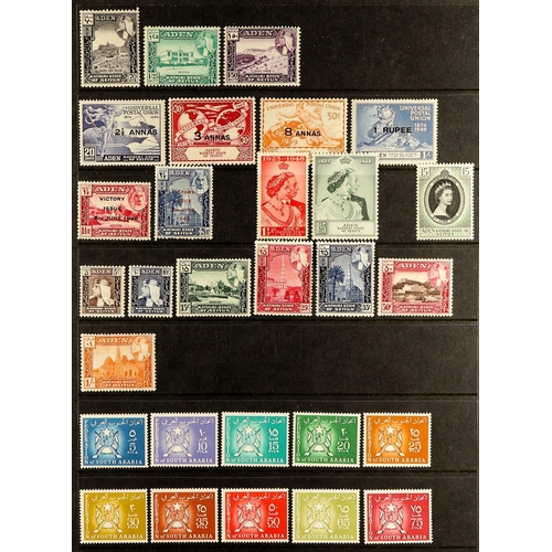 258 - ADEN 1937 - 1966 MINT COLLECTION includes the 1937 Dhow set, 1939-48 Pictorials set (never hinged), ... 