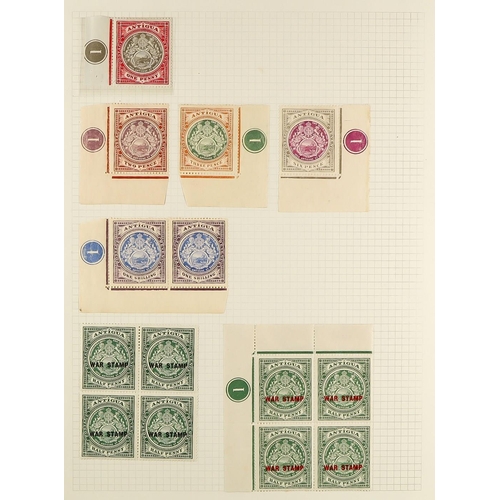 267 - ANTIGUA & BARBUDA 1863 - 1948 FINE MINT COLLECTION includes 1863-67 1d (8 shades, no gum), 1876 6d, ... 