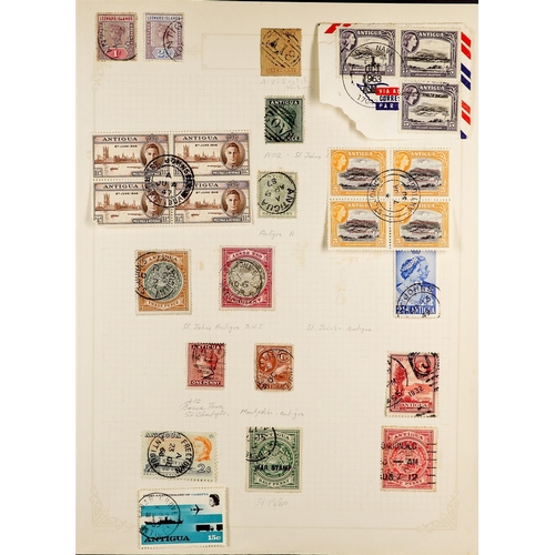 268 - ANTIGUA & BARBUDA 1863 - 1969 USED COLLECTION with many sets and an extensive range of 1st design is... 