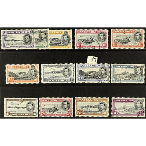 292 - ASCENSION 1938-53 set with all the different perfs, SG 38/47b, very fine used. Cat £450+ (31 stamps)... 