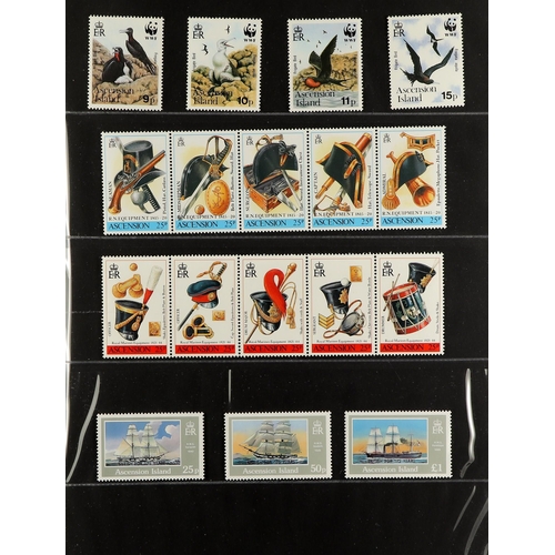 295 - ASCENSION 1953 - 1992 NEVER HINGED MINT COLLECTION in hingeless Lindner album, note 1956 set, 1971 S... 