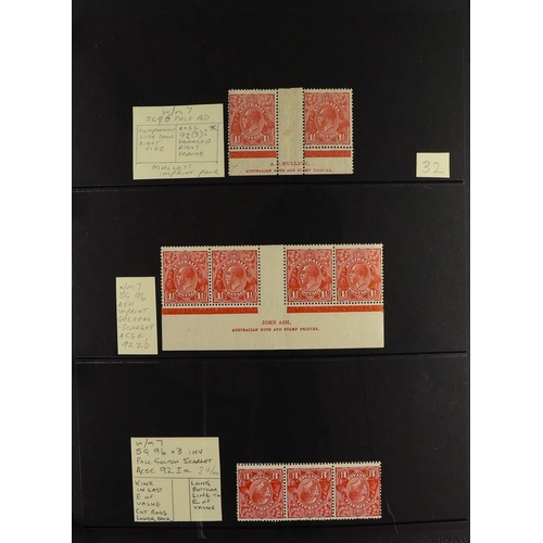 313 - AUSTRALIA 1913 - 1931 MINT KANGAROO's & HEAD's SPECIALIZED COLLECTION. An impressive collection of m... 