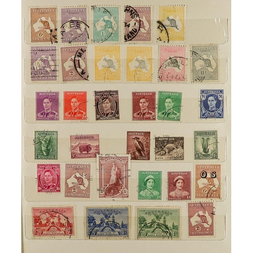 316 - AUSTRALIA 1913 - 1970's FINE USED COLLECTION  in a small stock book includes 1913-14 Roos set to 5s,... 