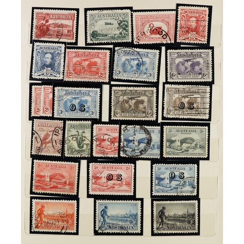 316 - AUSTRALIA 1913 - 1970's FINE USED COLLECTION  in a small stock book includes 1913-14 Roos set to 5s,... 