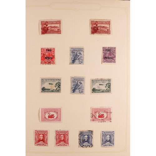 317 - AUSTRALIA 1913 - 1980 COLLECTION of mint & used with pages from several different collections in bin... 