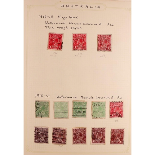 317 - AUSTRALIA 1913 - 1980 COLLECTION of mint & used with pages from several different collections in bin... 