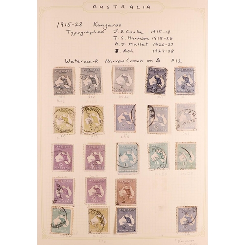 317 - AUSTRALIA 1913 - 1980 COLLECTION of mint & used with pages from several different collections in bin... 