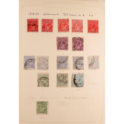 317 - AUSTRALIA 1913 - 1980 COLLECTION of mint & used with pages from several different collections in bin... 