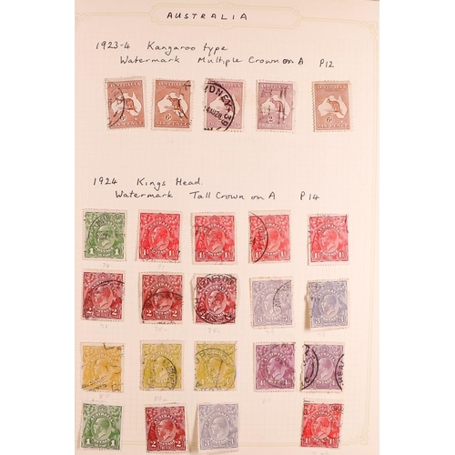 317 - AUSTRALIA 1913 - 1980 COLLECTION of mint & used with pages from several different collections in bin... 