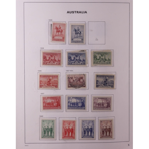 323 - AUSTRALIA 1913-1986 in album, includes Roos 1913-14 5d mint, 1915-27 to 5s used & 1931-36 £1 