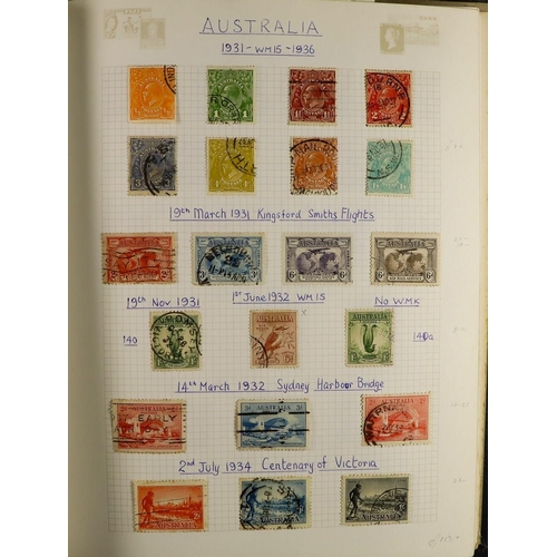 324 - AUSTRALIA 1913-1999 USED COLLECTION in two albums, includes Roos to 5s, Heads to 1s4d, most better 1... 