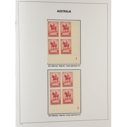 332 - AUSTRALIA 1927 - 1936 SPECIALISED COMMEMORATIVE ISSUES COLLECTION Davo album displayed and annotated... 