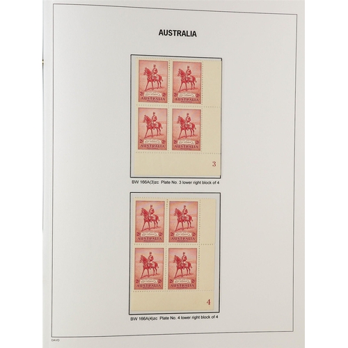 332 - AUSTRALIA 1927 - 1936 SPECIALISED COMMEMORATIVE ISSUES COLLECTION Davo album displayed and annotated... 