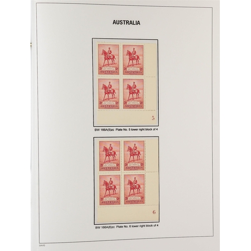 332 - AUSTRALIA 1927 - 1936 SPECIALISED COMMEMORATIVE ISSUES COLLECTION Davo album displayed and annotated... 