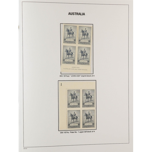 332 - AUSTRALIA 1927 - 1936 SPECIALISED COMMEMORATIVE ISSUES COLLECTION Davo album displayed and annotated... 