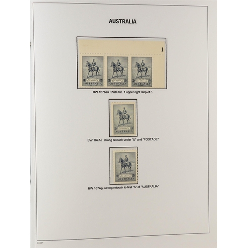 332 - AUSTRALIA 1927 - 1936 SPECIALISED COMMEMORATIVE ISSUES COLLECTION Davo album displayed and annotated... 