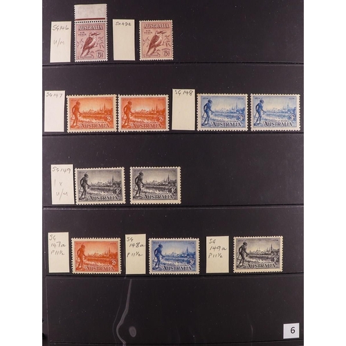 333 - AUSTRALIA 1927 - 1966 MINT COMMEMORATIVES SPECIALIZED COLLECTION. An impressive collection of mint (... 