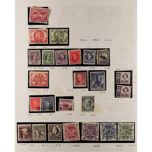 340 - AUSTRALIA 1937 - 1985 COLLECTION of used stamps in album, note 1937 Robes to both £1 papers, 1948 hi... 