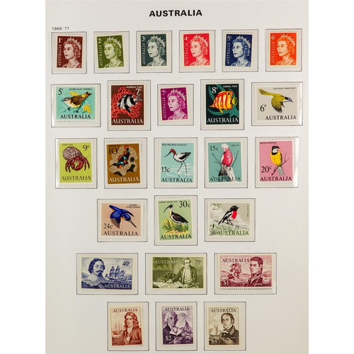 343 - AUSTRALIA 1953 - 2010 NEVER HINGED MINT COLLECTION of stamps & miniature sheets in 3 hingeless Davo ... 