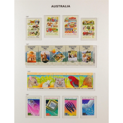 343 - AUSTRALIA 1953 - 2010 NEVER HINGED MINT COLLECTION of stamps & miniature sheets in 3 hingeless Davo ... 