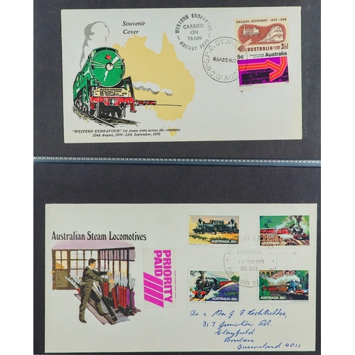 348 - AUSTRALIA COVERS COLLECTION in 12 albums & loose, includes mostly 1960's to 2010's fdc's, postal sta... 