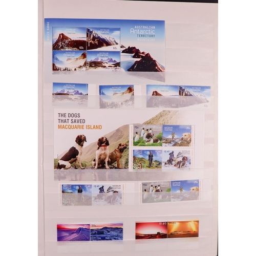 358 - AUSTRALIAN ANT.TERR      1957-2018 COMPREHENSIVE NEVER HINGED MINT COLLECTION on stock pages, all di... 