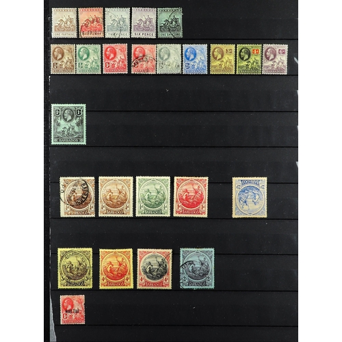 394 - BARBADOS 1852 - 1958 COLLECTION of 220+ mint and used stamps on protective pages, comprehensive incl... 