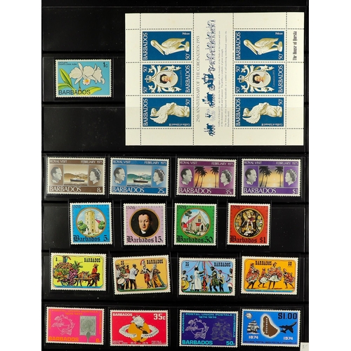 401 - BARBADOS 1882 - 1981 FINE MINT COLLECTION (some never hinged) includes 1882-86 4d grey SG 97, plus 6... 