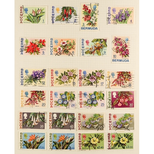 436 - BERMUDA 1865 - 1980's COLLECTION of mint, never hinged mint and used stamps, also picture postcards ... 