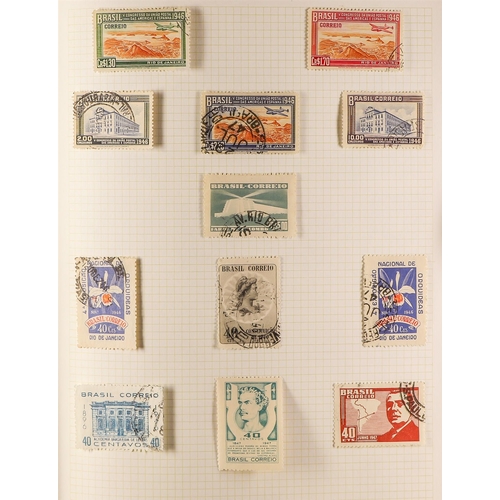 476 - BRAZIL 1850 - 1970 COLLECTION of mint & used stamps in well-filled album, much here incl 'back of th... 