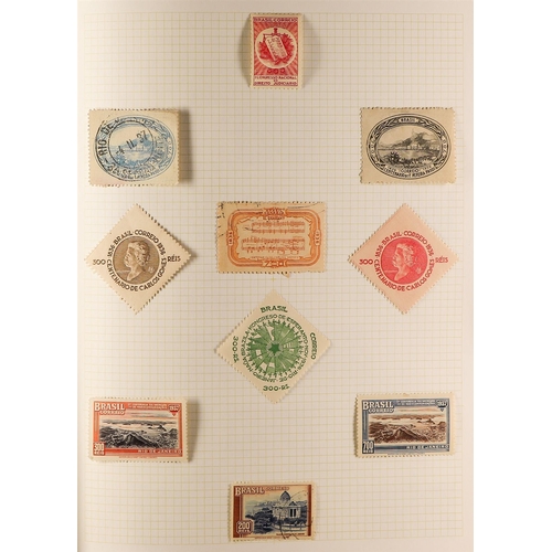 476 - BRAZIL 1850 - 1970 COLLECTION of mint & used stamps in well-filled album, much here incl 'back of th... 