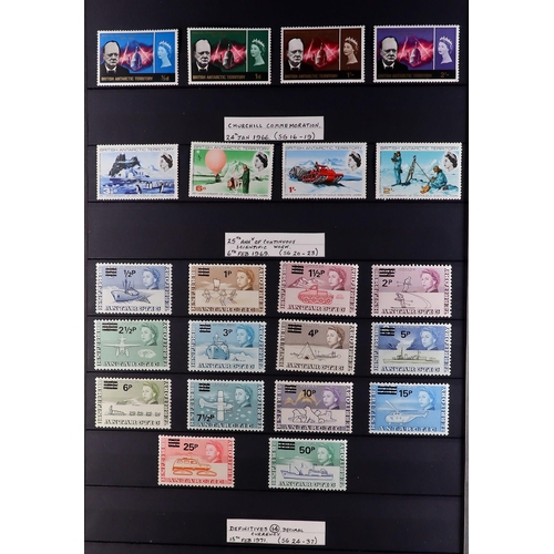 479 - BR. ANTARCTIC TERR. 1963 - 2018 NEVER HINGED MINT COLLECTION complete for the period, in stockbook. ... 