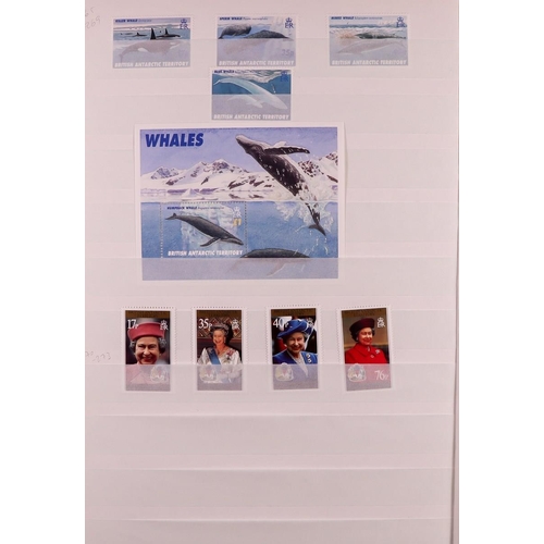 480 - BR. ANTARCTIC TERR. 1963-2018 COMPREHENSIVE NEVER HINGED MINT COLLECTION on stock pages, all differe... 