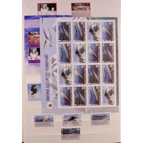 480 - BR. ANTARCTIC TERR. 1963-2018 COMPREHENSIVE NEVER HINGED MINT COLLECTION on stock pages, all differe... 