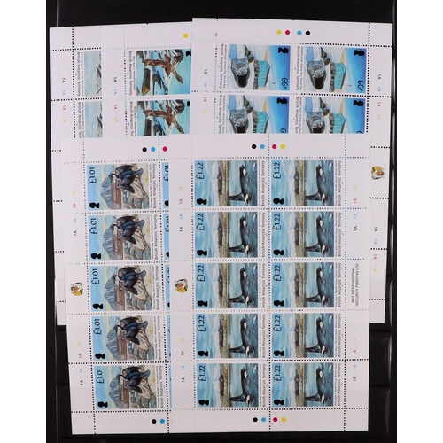 482 - BR. ANTARCTIC TERR. 2009-2017 SETS IN SHEETS OF TEN All different never hinged mint collection on st... 